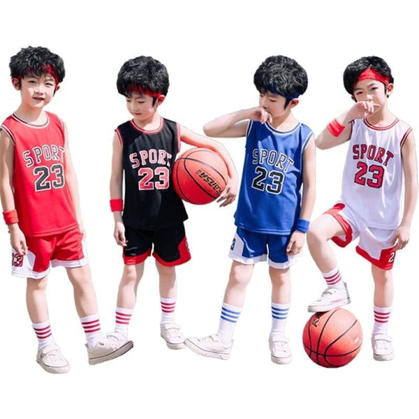 Unisex Kids Team Basketball Jersey Set Allmartdeal