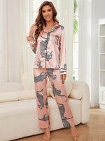 Women 2Pcs Silk Satin Pajama Nightwear Set Allmartdeal