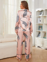 Women 2Pcs Silk Satin Pajama Nightwear Set Allmartdeal