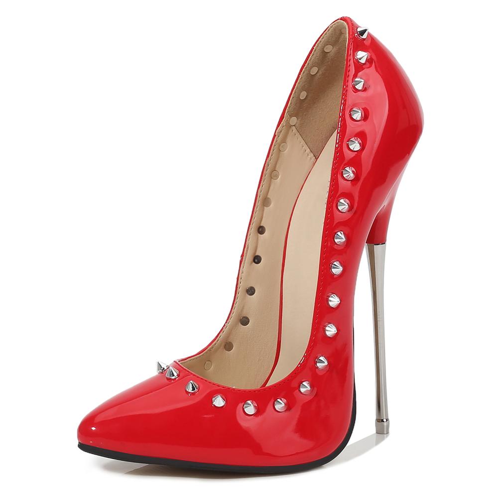 Women High Heels Rivets Stilettos Pumps Allmartdeal