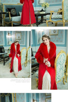 Women High-Quality Fox Fur Cashmere Woolen Coat Allmartdeal