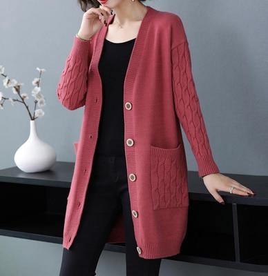 Women Knitted Cardigan Sweater Allmartdeal