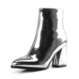 Women Mirror Metallic Pumps Boots Allmartdeal