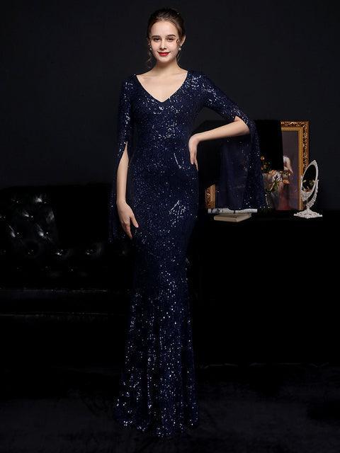 Women Sequin Evening Party Maxi Dress Allmartdeal