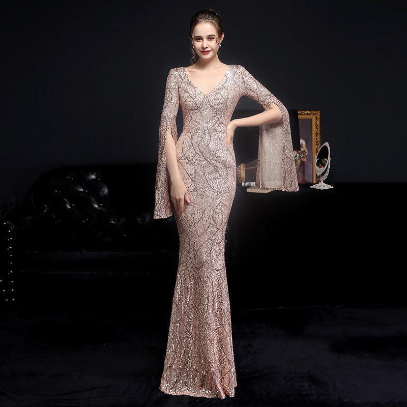 Women Sequin Evening Party Maxi Dress Allmartdeal