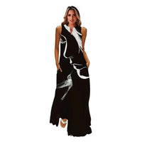 Women Vintage Casual Beach Breathable Long Dress Allmartdeal