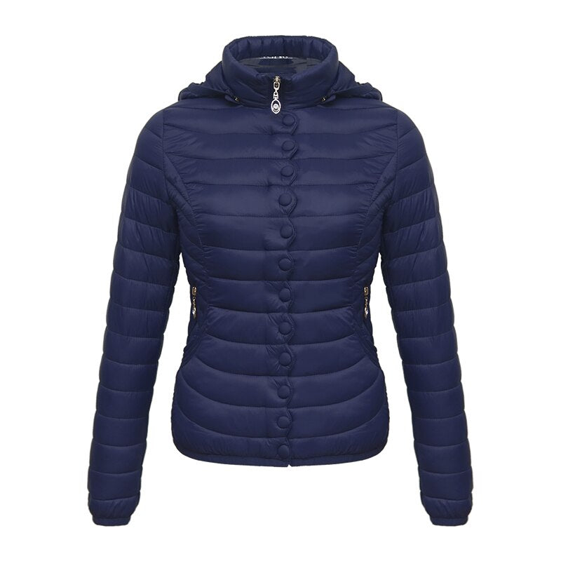 Women Warm Cotton Padded Puffer Jacket Allmartdeal