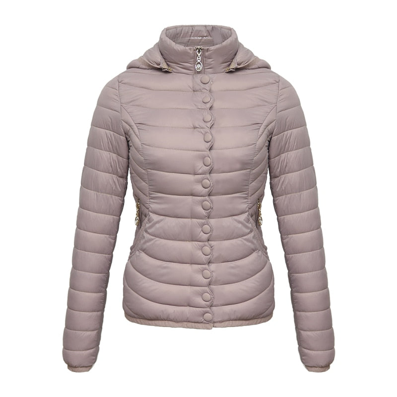 Women Warm Cotton Padded Puffer Jacket Allmartdeal