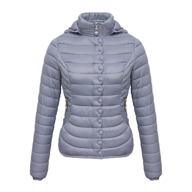 Women Warm Cotton Padded Puffer Jacket Allmartdeal