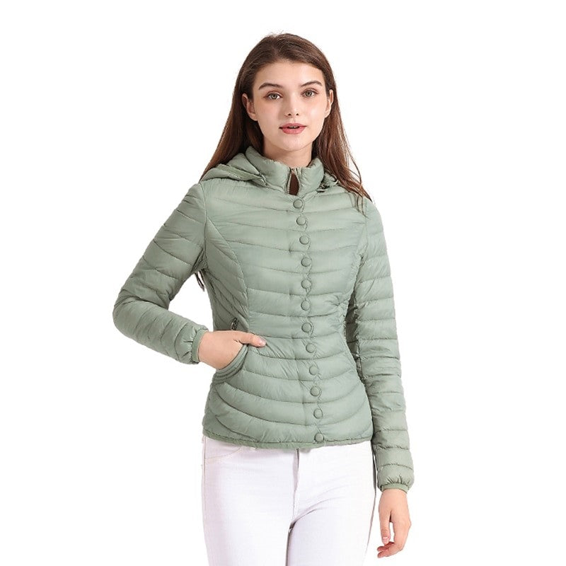 Women Warm Cotton Padded Puffer Jacket Allmartdeal