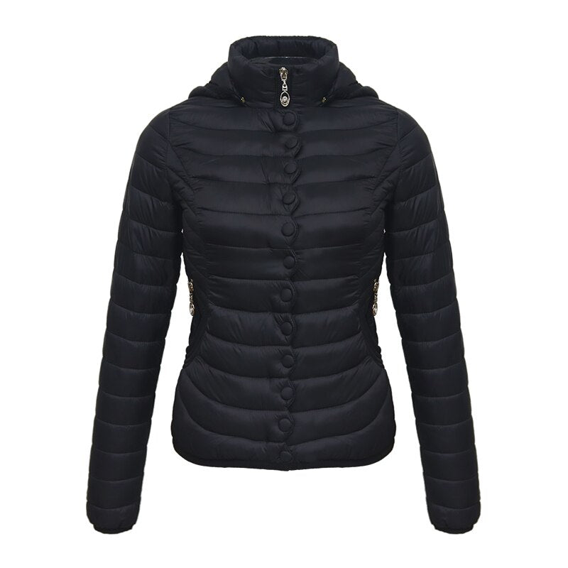 Women Warm Cotton Padded Puffer Jacket Allmartdeal