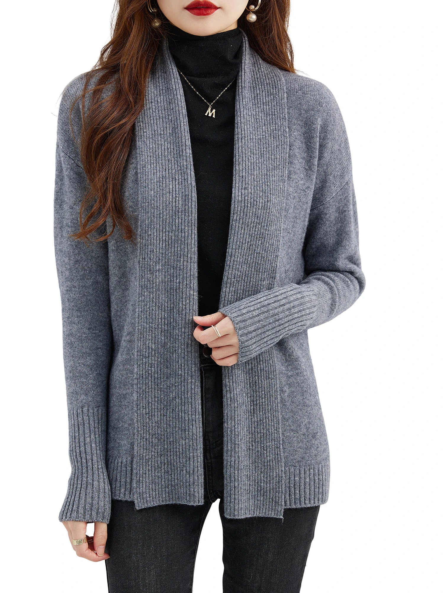 Women's 100% Merino Wool Soft Knitted Cardigan Sweater Allmartdeal