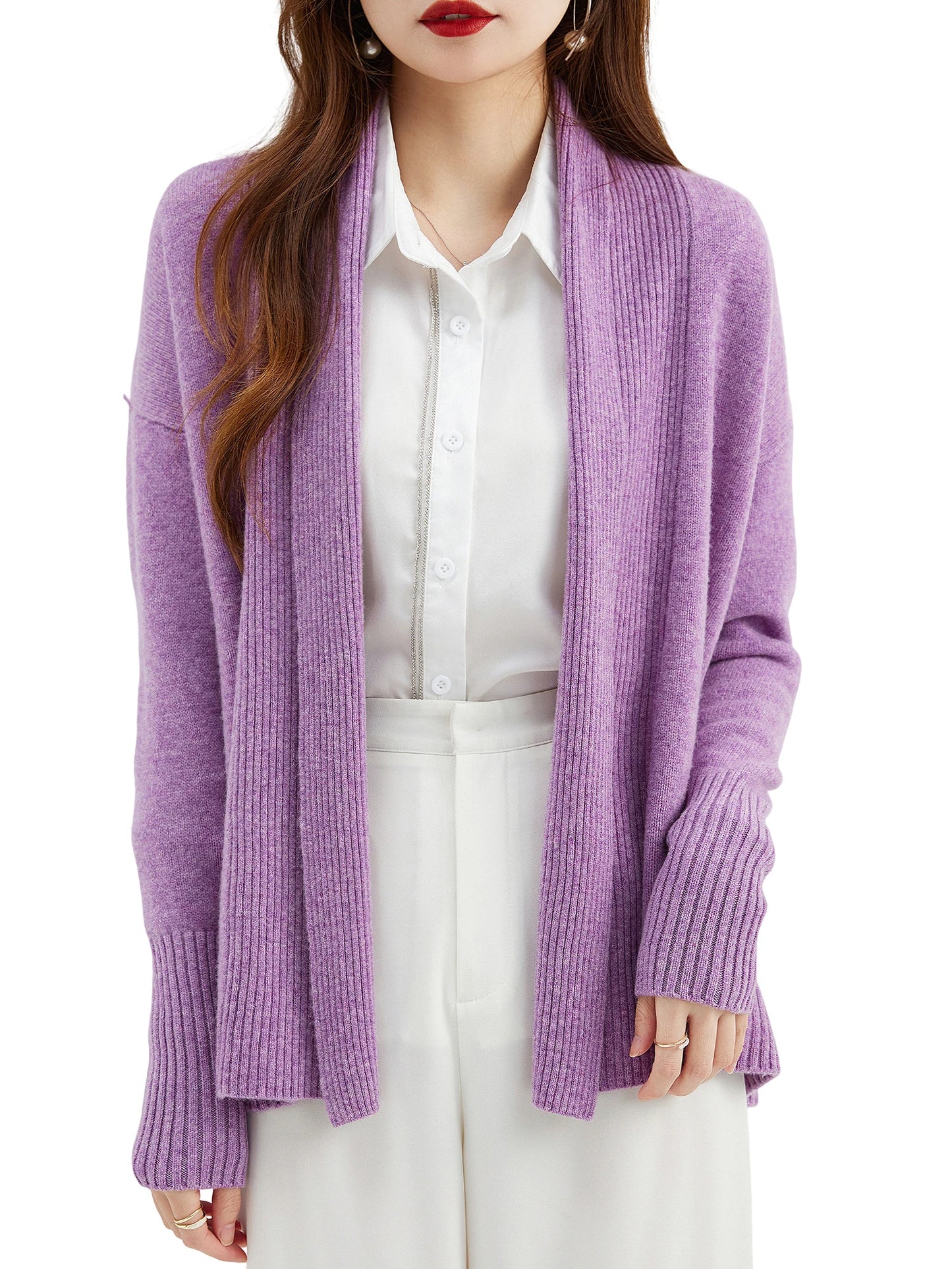 Women's 100% Merino Wool Soft Knitted Cardigan Sweater Allmartdeal