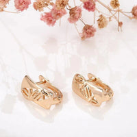 Women's 585 Rose Gold Hollow Flower Earrings Allmartdeal