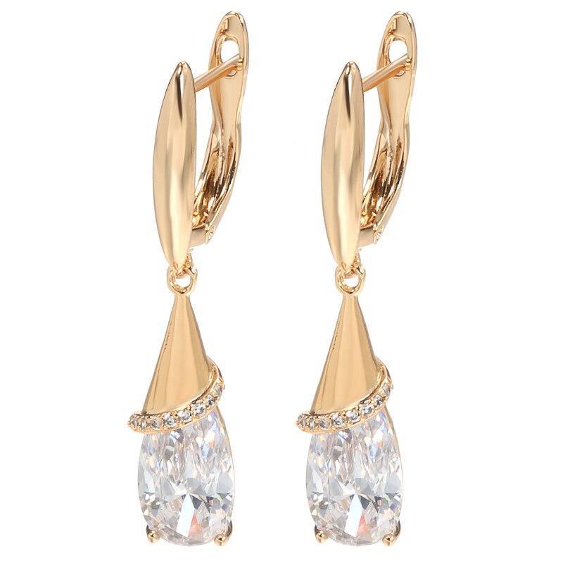 Women's 585 Rose Gold Purple Natural Zircon Earring Allmartdeal