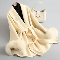 Women's Classic Style Woolen Double-Faced Coat Allmartdeal