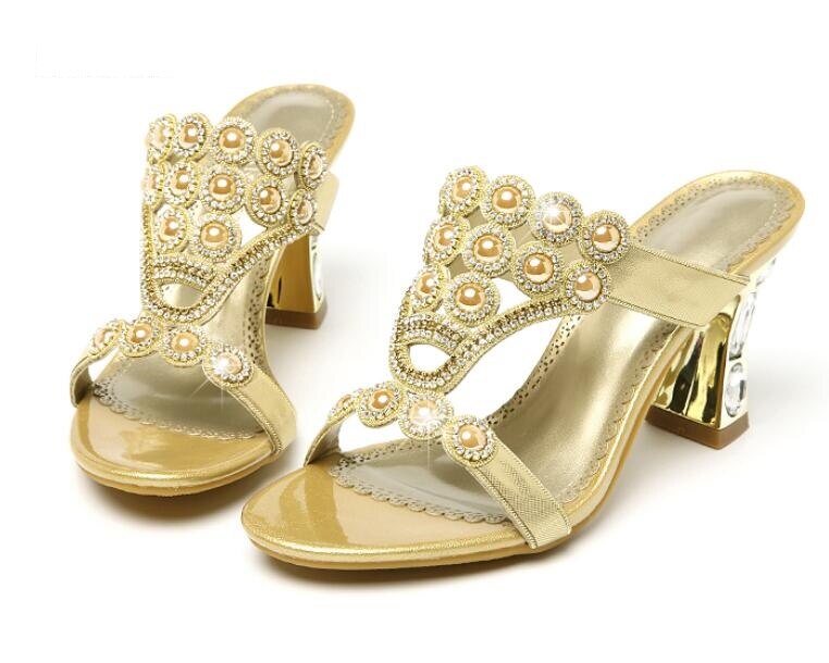 Women's Comfortable Rhinestone Party Slides Slippers Allmartdeal