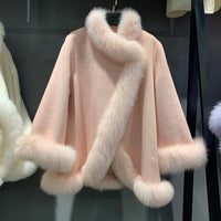 Women's Double-Faced Woolen Fox Fur Collar Coat Allmartdeal