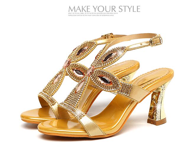 Women's High Heel Rhinestone Sexy Open Toe Sandals Allmartdeal