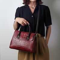 Women's High Quality Leather Vintage Shoulder Handbag Allmartdeal
