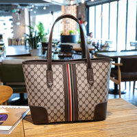 Women's Large Leather Plaid Travel Shoulder Handbag Allmartdeal