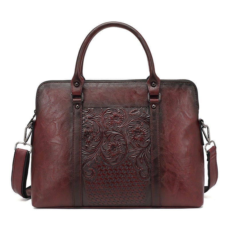 Women's Leather Vintage Shoulder Handbag Allmartdeal