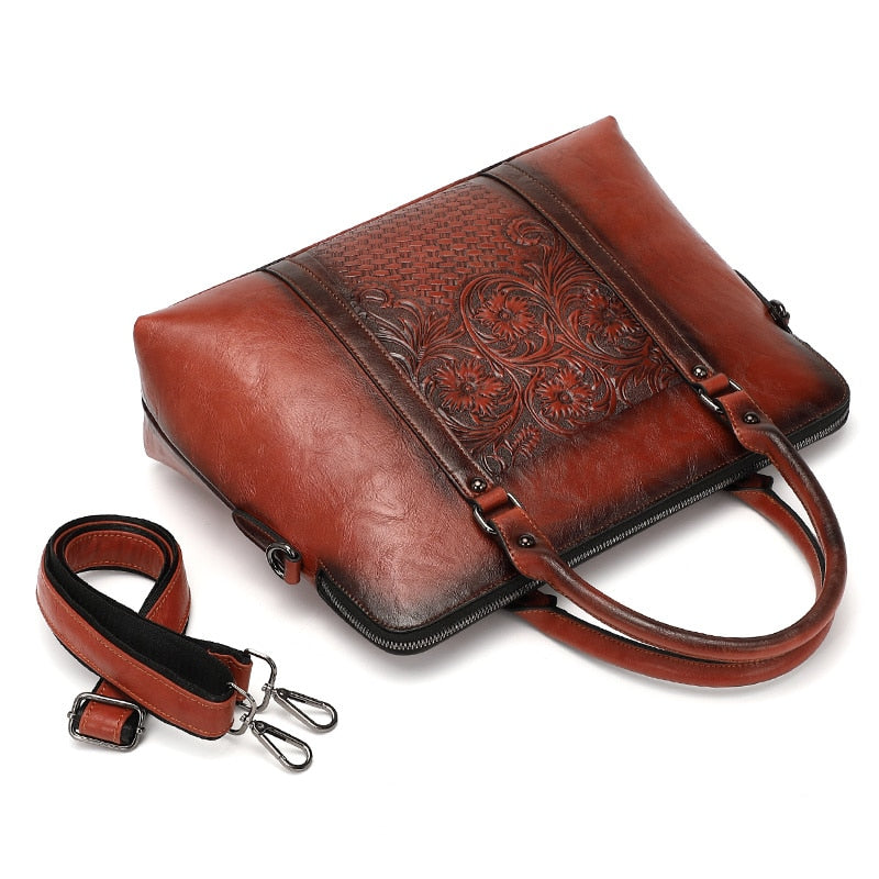 Women's Leather Vintage Shoulder Handbag Allmartdeal