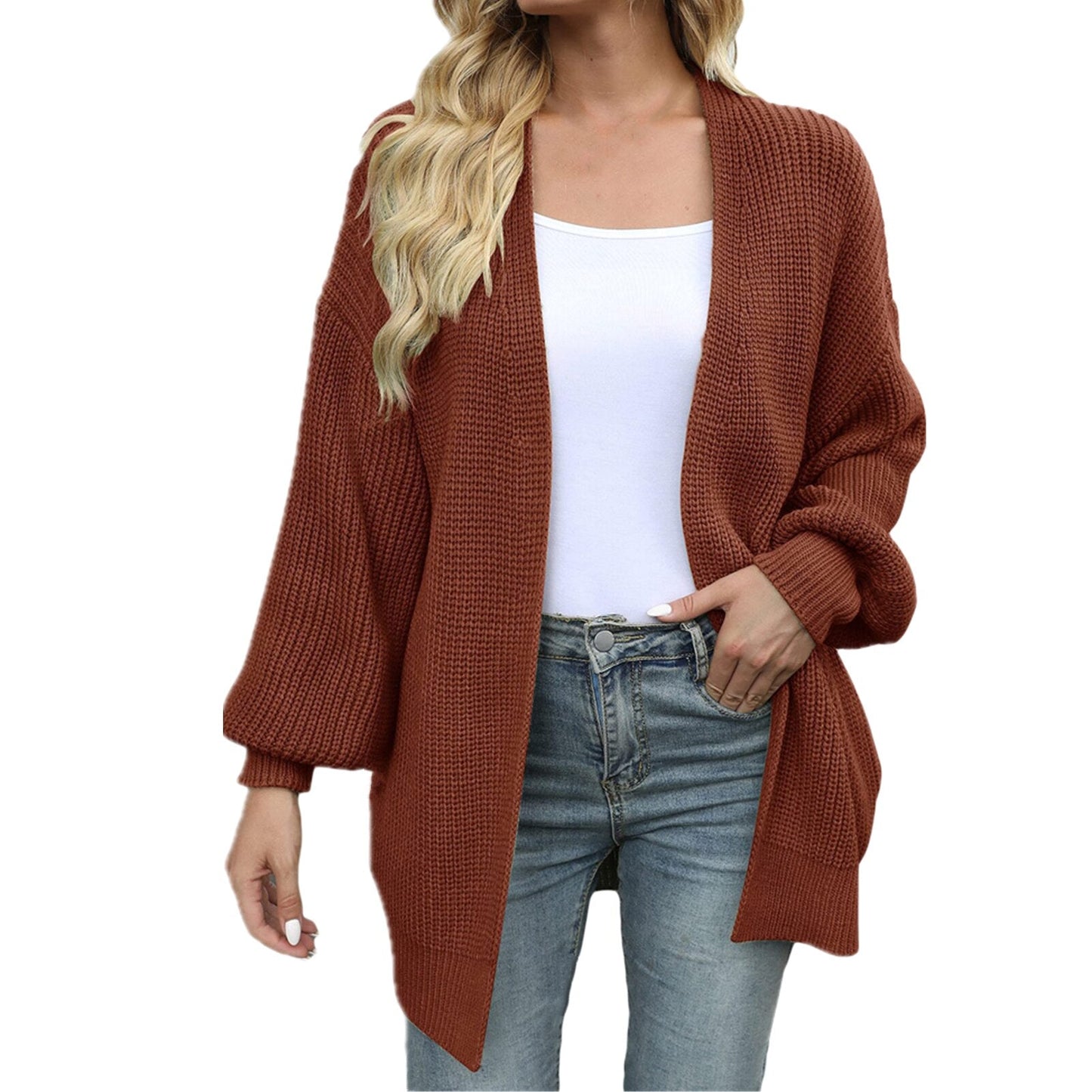 Women's Long Sleeve Knit Sweater Cardigan Allmartdeal