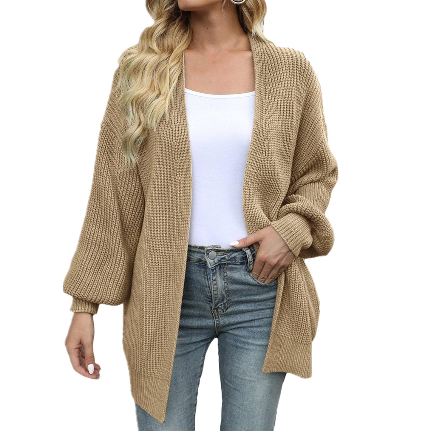 Women's Long Sleeve Knit Sweater Cardigan Allmartdeal