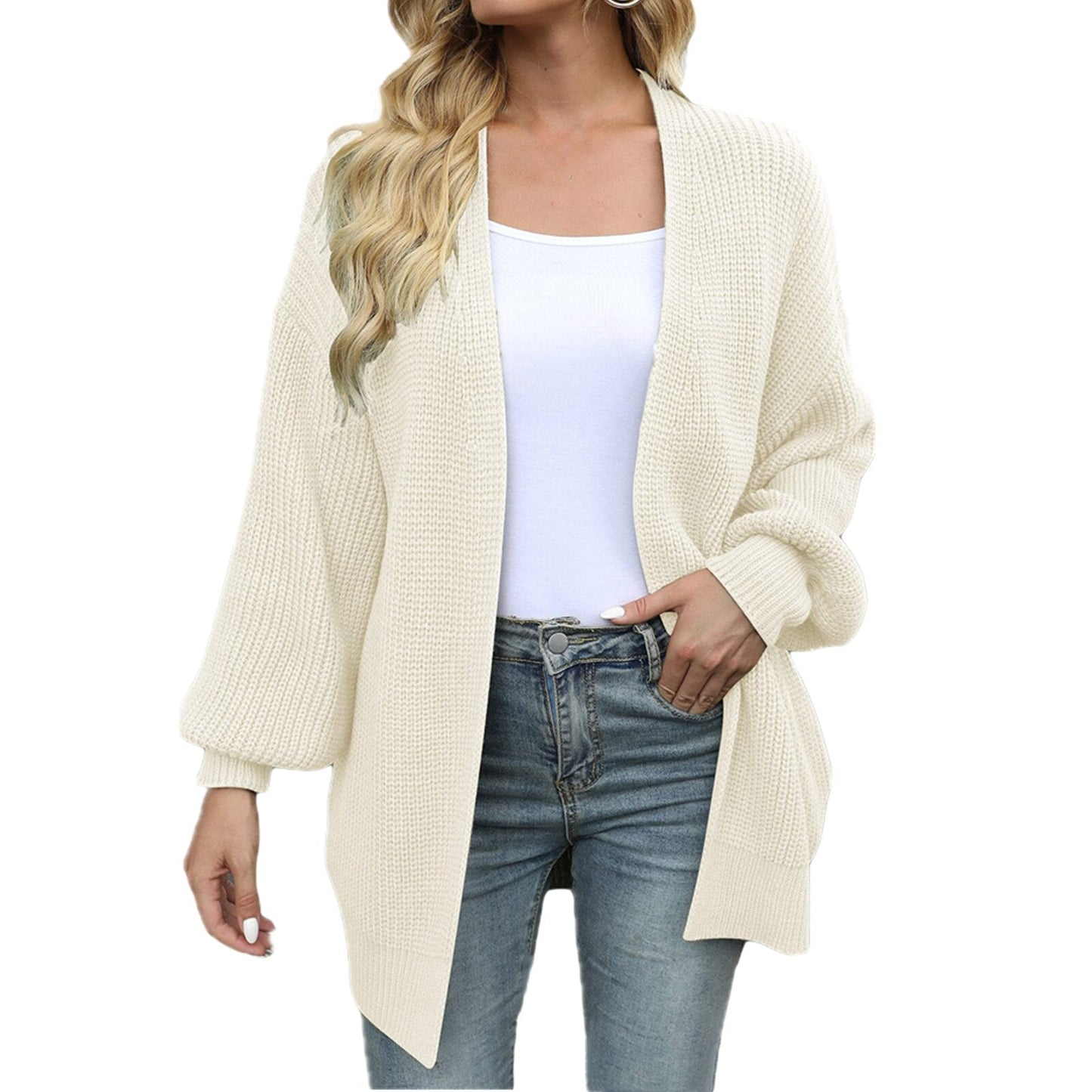 Women's Long Sleeve Knit Sweater Cardigan Allmartdeal