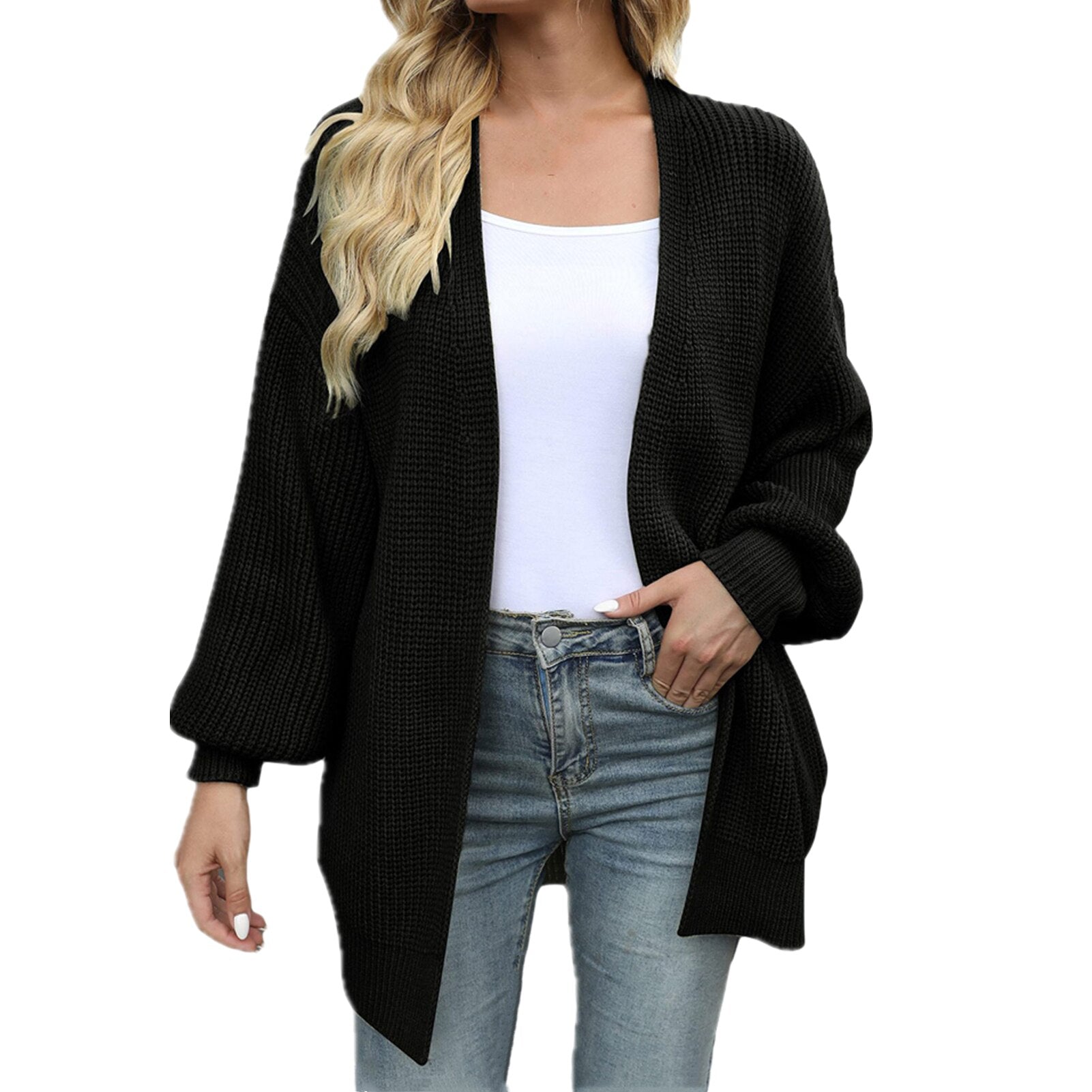 Women's Long Sleeve Knit Sweater Cardigan Allmartdeal