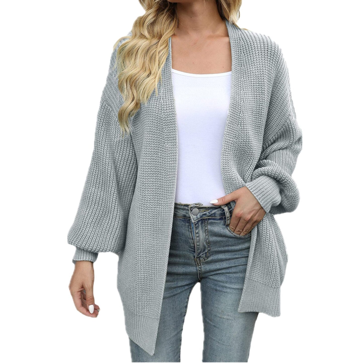 Women's Long Sleeve Knit Sweater Cardigan Allmartdeal