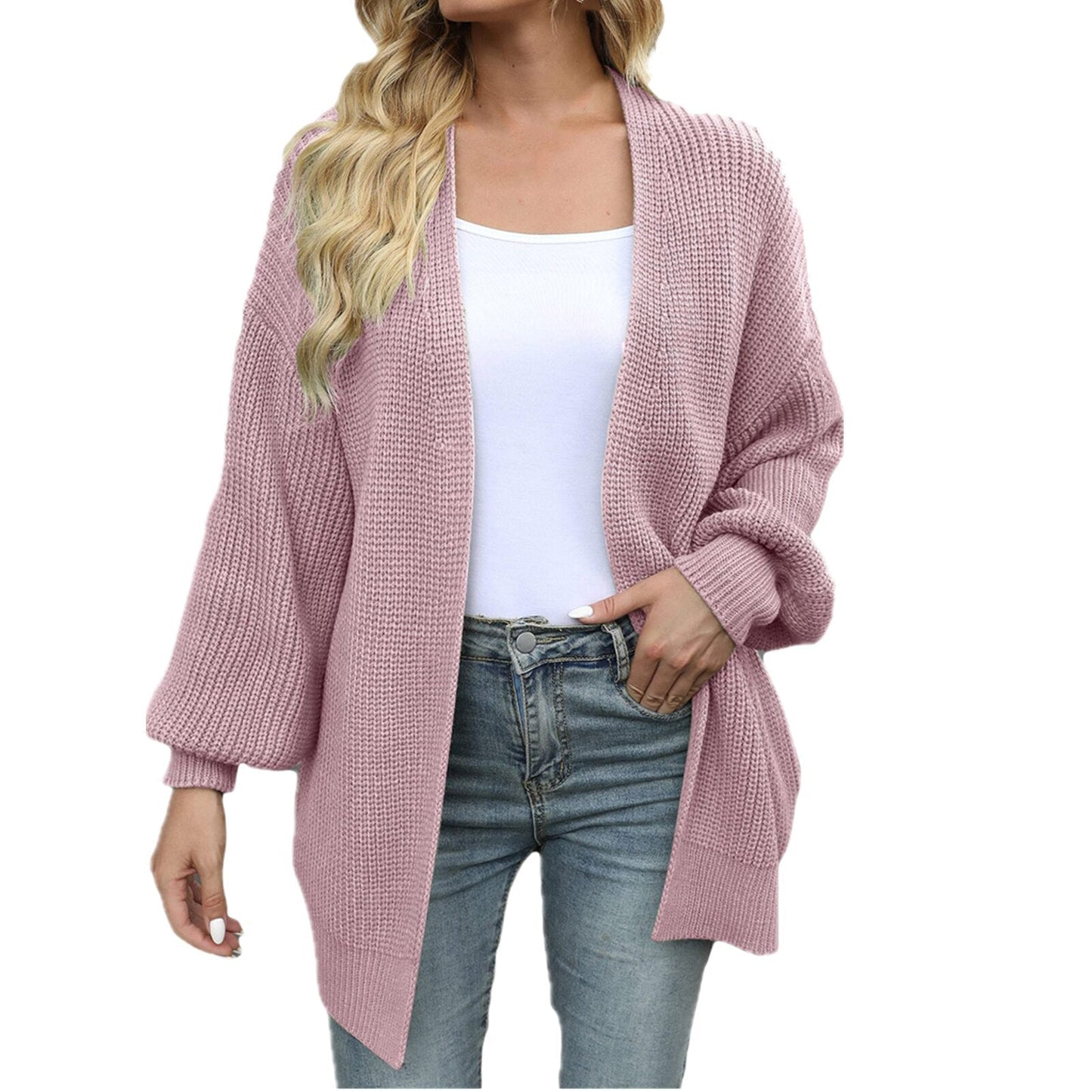 Women's Long Sleeve Knit Sweater Cardigan Allmartdeal