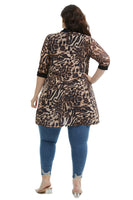 Women's Mesh Leopard Printed Cardigan Allmartdeal