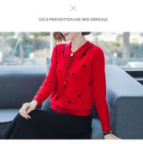 Women's Turn Down Collar Knitting Pullover Sweater Allmartdeal